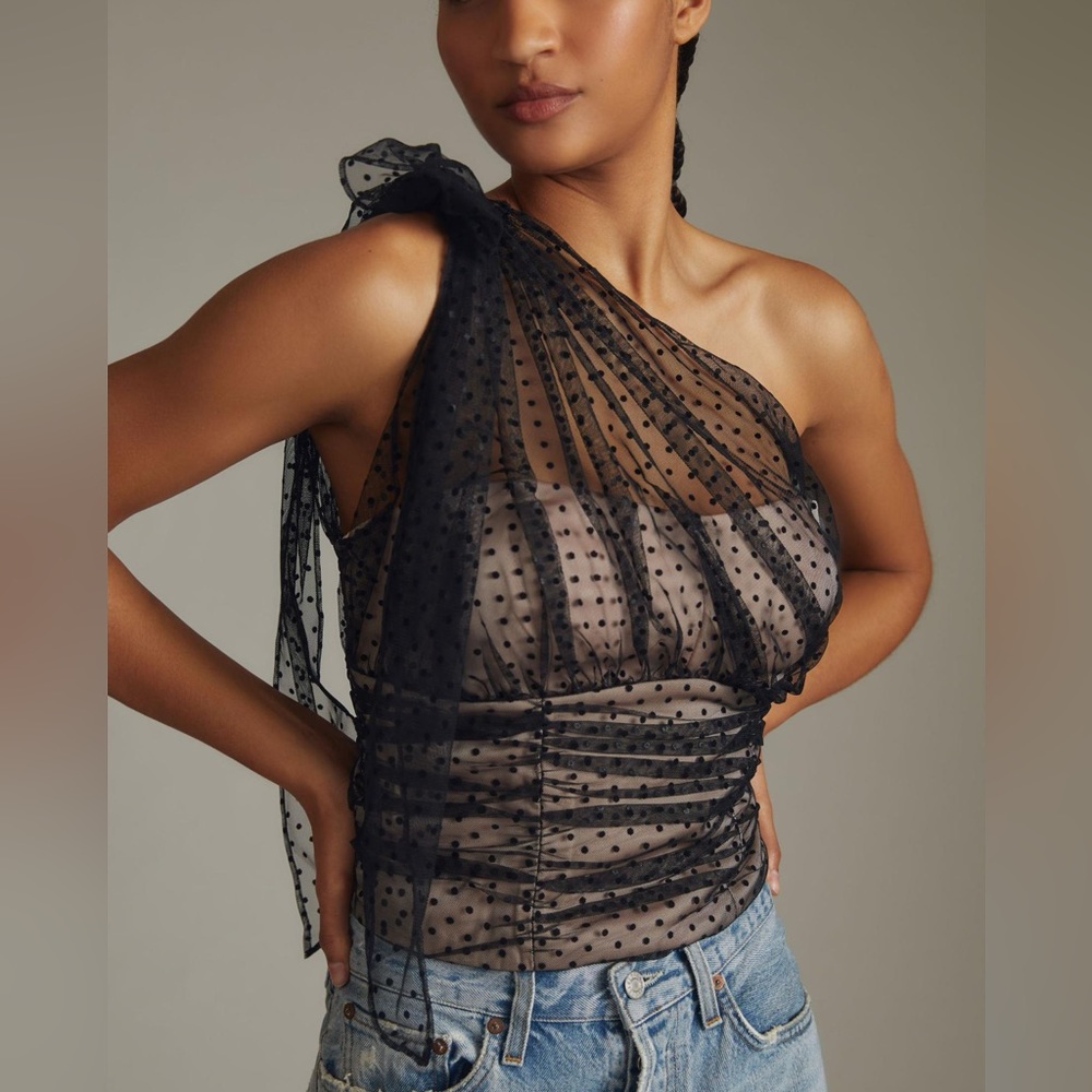 Anthropologie Tulle Corset Top